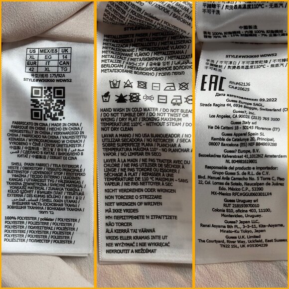 Guess Orange Floral Gilda Pleated V-Neck Cap Sleeve Maxi Dress $158 Size XL NEW! - Picture 6 of 12